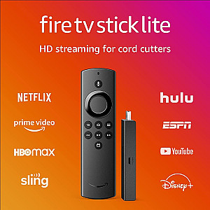 Fire TV Stick Lite, free and live TV, Alexa Voice Remote Lite, smart home controls, HD streaming