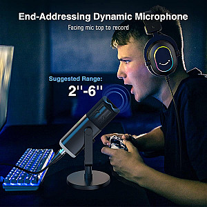 Fifine Ampligame Am8 Rgb USB/XLR Dynamic Mic