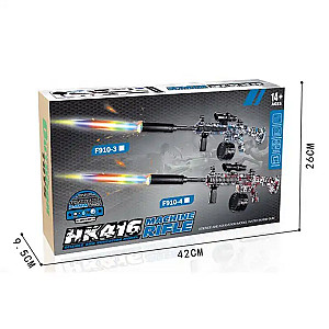 Hk416 Machine Rifle Electric Gel Blaster Gun With Colorful Light