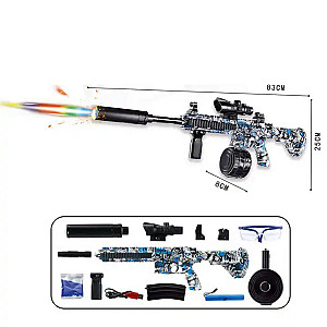 Hk416 Machine Rifle Electric Gel Blaster Gun With Colorful Light