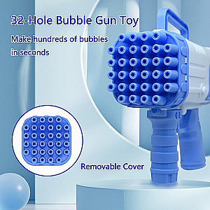 Bubble Rocket Launcher Bazooka Gun With 32 Holes