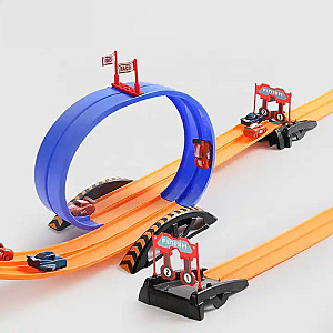 Five Layer Double Track Racetrack With 8 Cars for Kids